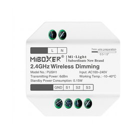 Miboxer Controlador de atenuación LED inalámbrico 2,4GHz para MiLight/Miboxer