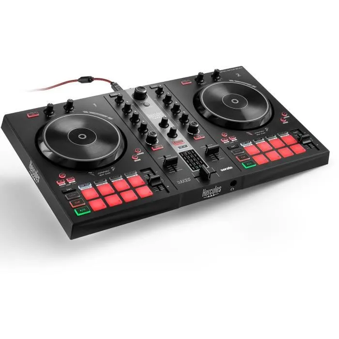 Hercules HER3362934746445 Controladora DJ USB DJCONTROL INPULSE 300 MK2 - 2 canales con 16 pads y tarjeta de sonido integrada