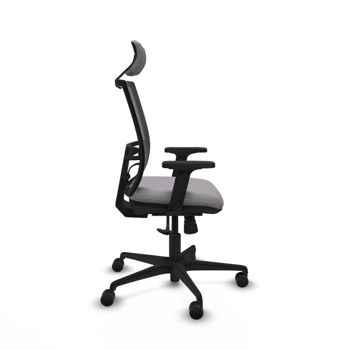 PIQUERAS Y CRESPO Silla de oficina Yunquera con mecanismo Sincro, Gris y Negro
