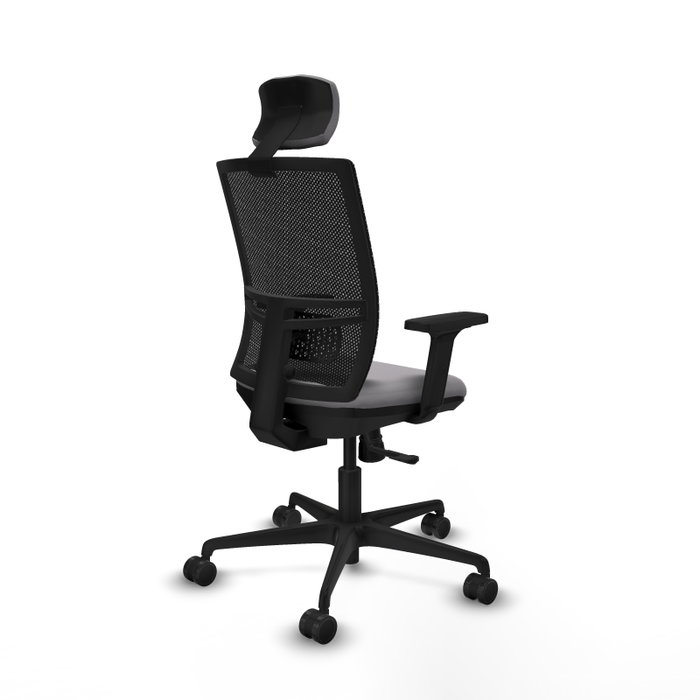 PIQUERAS Y CRESPO Silla de oficina Yunquera con mecanismo Sincro, Gris y Negro