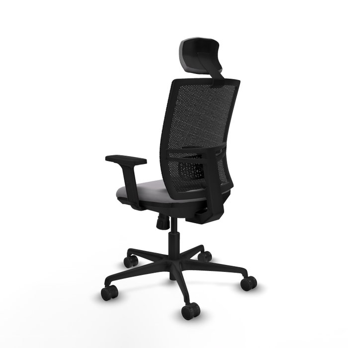 PIQUERAS Y CRESPO Silla de oficina Yunquera con mecanismo Sincro, Gris y Negro