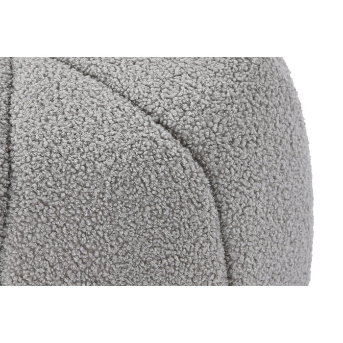 DKD Home Decor Reposapiés de Poliéster Borreguito Gris