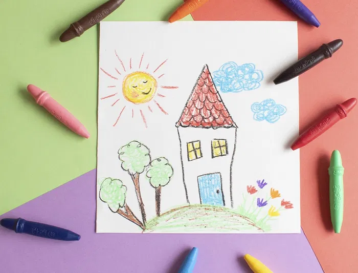 Giotto Lápices de Cera Super Bebé, Caja de 10 Colores Surtidos con Sacapuntas