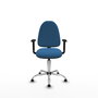 PIQUERAS Y CRESPO Silla de oficina Aýna Azul claro con Base cromada