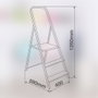 Hantums Escalera de Aluminio de 3 Peldaños (Máx. 150kg)