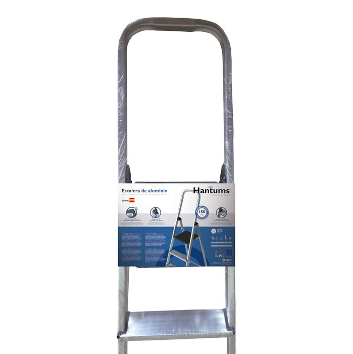 Hantums Escalera de Aluminio de 3 Peldaños (Máx. 150kg) Hantums Escalera de Aluminio de 3 Peldaños (Máx. 150kg)