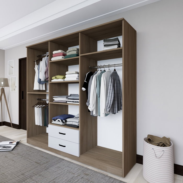 Hanah Home Armario 1600-64 Nogal Claro 180x190x45 cm