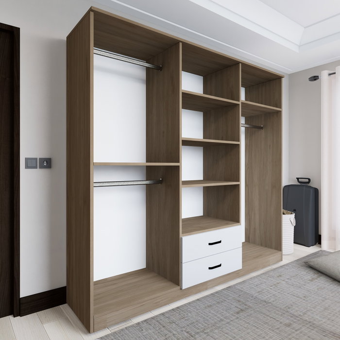 Hanah Home Armario 1600-64 Nogal Claro 180x190x45 cm