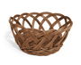 My Bar Cesta para Pan Redonda de Rattan PP, 24 x 8 cm (24 Unidades)