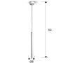 Lámpara Colgante Varas Steel/Acrylic LED 5W 450Lm Dimmable 3000K