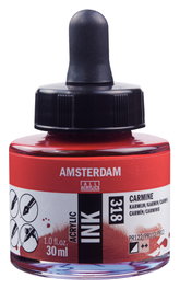 Amsterdam Tinta Acrílica Carmín 318 de 30 ml