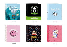 Safta Lote Carpetas Folio 4 Anillas Lomo Ancho Modelos Surtidos