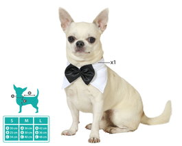 Pajarita Disfraz de Pajarita para Perro Tamaño M, Color Negro - Temática Circo