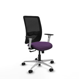 PIQUERAS Y CRESPO Silla de oficina Zulema con mecanismo Sincro, Morado y Negro