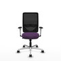 PIQUERAS Y CRESPO Silla de oficina Zulema con mecanismo Sincro, Morado y Negro