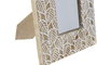 DKD Home Decor Marco Foto Hoja Fina Indio Natural Blanco Mango Cristal Decape 20 x 1.3 x 25 cm