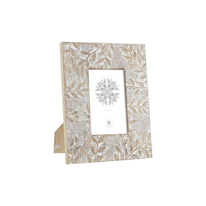 DKD Home Decor Marco de Fotos Mango y Cristal 10x15 Decape Natural/Blanco DKD Home Decor Marco de Fotos Mango y Cristal 10x15 Decape Natural/Blanco