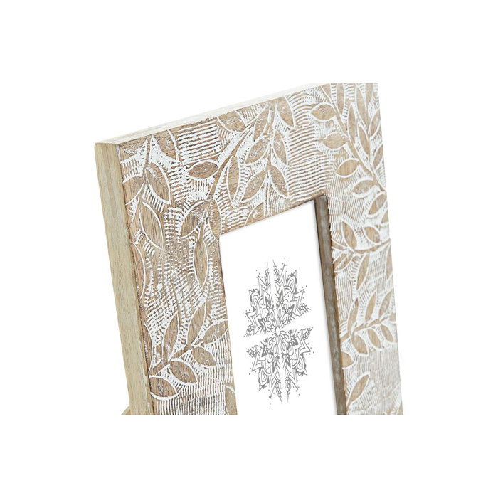 DKD Home Decor Marco de Fotos Mango y Cristal 10x15 Decape Natural/Blanco DKD Home Decor Marco de Fotos Mango y Cristal 10x15 Decape Natural/Blanco