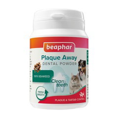 Beaphar Plaque Away Polvos Dentales para Perro y Gato 80g