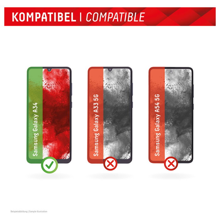 Displex DISPLEX Panzerglas 2D/ Clear (10H) Protector de Pantalla de Cristal Templado para Samsung Galaxy A34, Aplicación en Seco, Anti-Rayaduras y Antihuellas