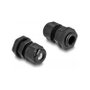 DeLOCK Prensaestopas EX M12 Negro 2 Unidades