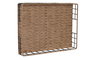 DKD Home Decor Bandeja de Decoración Metal y Fibra Natural y Negro 40x30x6 cm