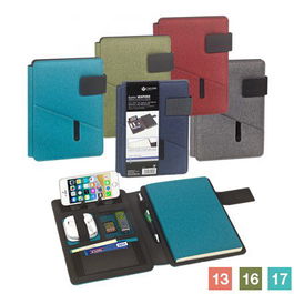 Carpeta De Congresos Carchivo Venture A5 Con Atril, Block, Porta Boligrafo Y Trabilla Surtido (Set de 3)