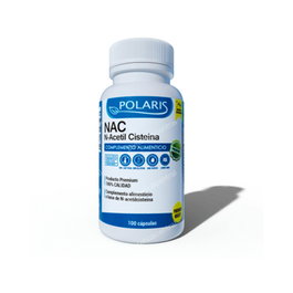 POLARIS Complemento alimenticio NAC N-acetilcisteína 100 cápsulas - Antioxidante y para el sistema respiratorio