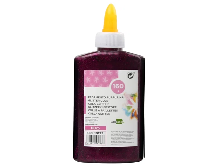 Liderpapel Purpurina Pegamento Fantasía Violeta Metalizado 160 g