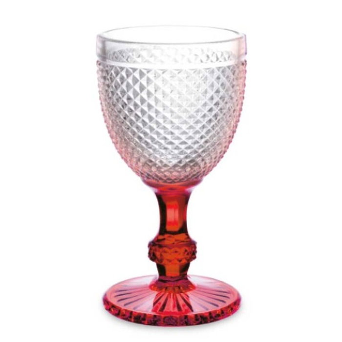 Copa de vino Diamante Rojo Transparente Vidrio 330 ml (6 Unidades) Copa de vino Diamante Rojo Transparente Vidrio 330 ml (6 Unidades)