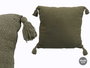 Giftdecor Cojín Pompon Verde 45 x 45 cm (Set de 8)