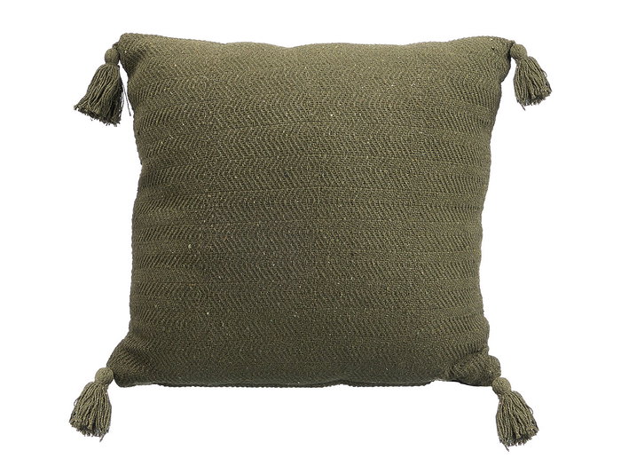 Giftdecor Cojín Pompon Verde 45 x 45 cm (Set de 8)