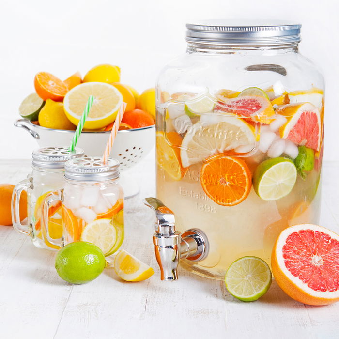 Home Deco Factory Dispensador Bebida 4 L Cristal Colección Cocktail