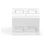 DIGITUS Adaptador de placa frontal de 2 puertos Keystone, blanco, angular
