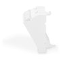 DIGITUS Adaptador de placa frontal de 2 puertos Keystone, blanco, angular