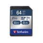 Verbatim Tarjeta SD HC PRO UHS-I Class 10 de 64GB