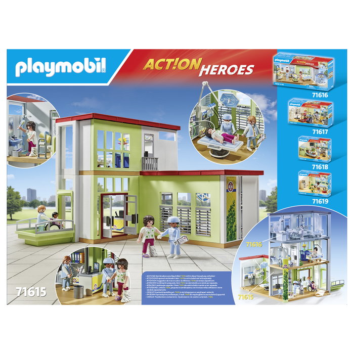 Playmobil 71615 Action Heroes Modernes Krankenhaus Hospital Reconvertido Playmobil 71615 Action Heroes Modernes Krankenhaus Hospital Reconvertido
