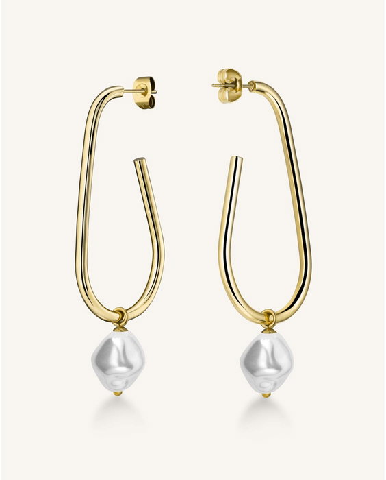 Rosefield Pendientes Liquid Pearl and Hook Dorado JLPHEG-J184 Rosefield Pendientes Liquid Pearl and Hook Dorado JLPHEG-J184