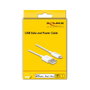 DeLOCK Cable USB de datos y carga para iPhone, iPad e iPod, 1 m, Blanco