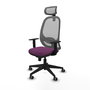 PIQUERAS Y CRESPO Silla de oficina Cilanco con mecanismo Sincro, Morado y Gris