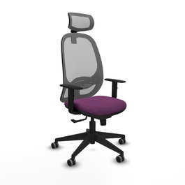 PIQUERAS Y CRESPO Silla de oficina Cilanco con mecanismo Sincro, Morado y Gris
