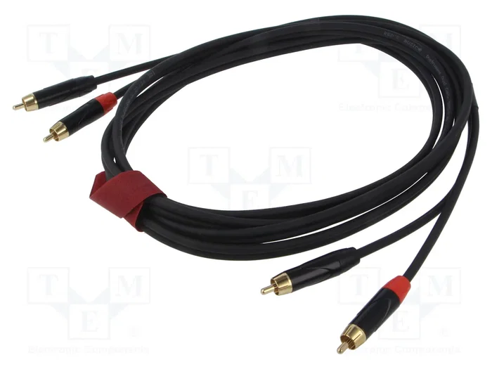 REDS MUSIC Cable RCA x2, ambos lados, 3m, negro REDS MUSIC Cable RCA x2, ambos lados, 3m, negro