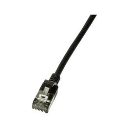 LogiLink Patch cable Cat.6A TPE SlimLine negro 1,5m