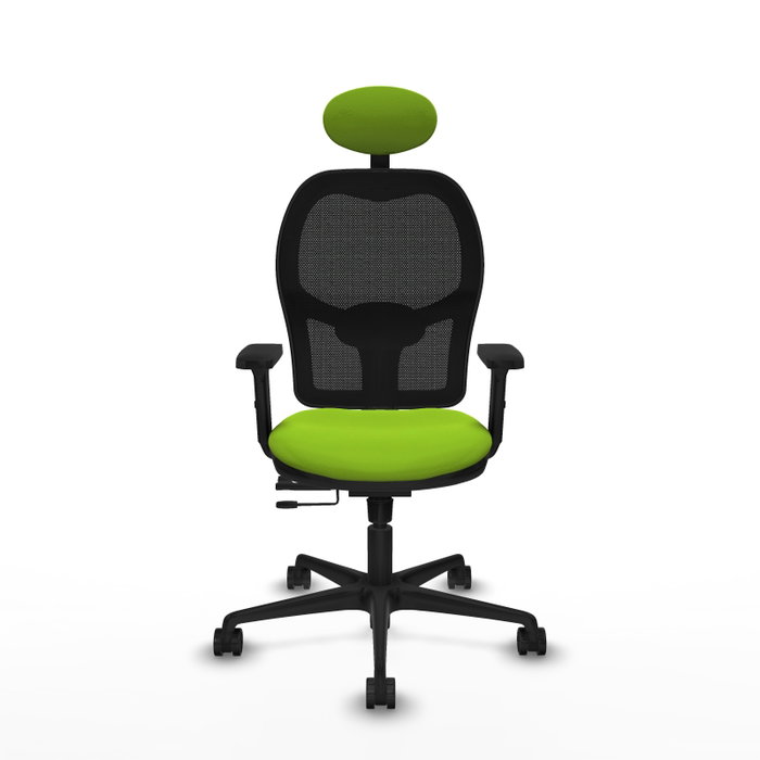 PIQUERAS Y CRESPO Silla de oficina Jorquera con mecanismo Sincro/Traslack, Pistacho y Negro