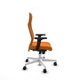 PIQUERAS Y CRESPO Sillón Albacete Naranja con Mecanismo Sincro y Base Blanca