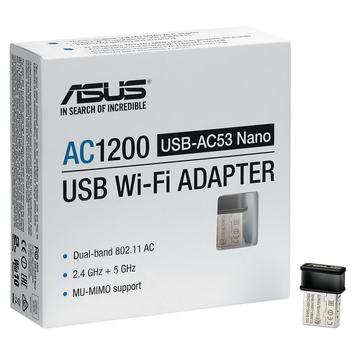 Asus USB-AC53 Nano Adaptador Wi-Fi AC1200 Dual-band