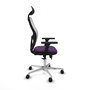 PIQUERAS Y CRESPO Silla de oficina Jorquera con mecanismo Sincro/Traslack, Morado y Blanco
