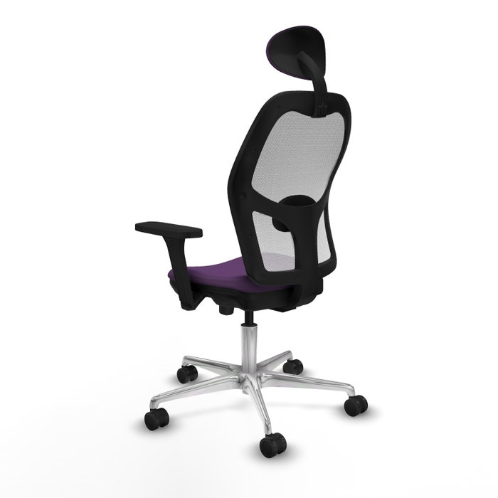PIQUERAS Y CRESPO Silla de oficina Jorquera con mecanismo Sincro/Traslack, Morado y Blanco PIQUERAS Y CRESPO Silla de oficina Jorquera con mecanismo Sincro/Traslack, Morado y Blanco
