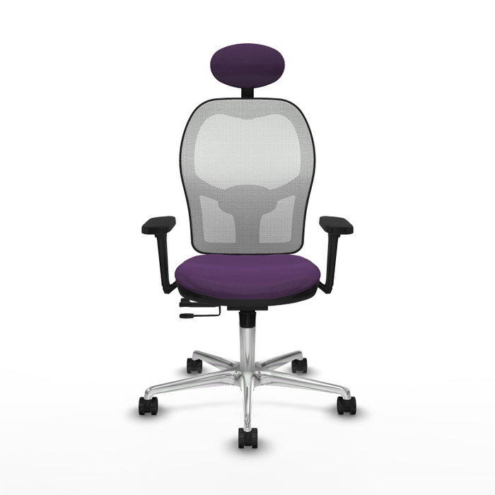 PIQUERAS Y CRESPO Silla de oficina Jorquera con mecanismo Sincro/Traslack, Morado y Blanco PIQUERAS Y CRESPO Silla de oficina Jorquera con mecanismo Sincro/Traslack, Morado y Blanco