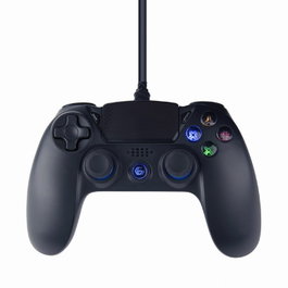 GEMBIRD Mando Analógico USB Alámbrico JPD-PS4U-01 para PC y PlayStation 4 Negro